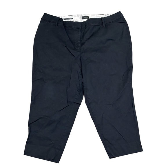 Talbots Pants - Talbots Perfect Crop Pant Black 20WP Plus Petite Cotton Stretch Chino Cropped